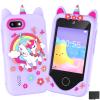 Kids Smart Phone for Girls Gifts - Toddler Birthday Gift for Age 3 4 5 6 Year Old, Kids Cell Phone Toy with 2.8 Touchscreen, Dual Cameras, Learning, Play Games, Video Player with 32 GB Card (Purple) view 1