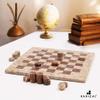 Radicaln Marble Checkers Set 15" Inches Coral and Red Handmade Checkers Board Game for Adults, Ideal Draughts Checker Pieces for Chess and Checker Games Set view 2