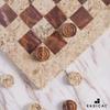 Radicaln Marble Checkers Set 15" Inches Coral and Red Handmade Checkers Board Game for Adults, Ideal Draughts Checker Pieces for Chess and Checker Games Set view 4