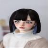1/3 1/4 1/6 BJD Female Doll Wig Doll Hair Replace Short Hair for Movable Doll Action FigureJointed Doll DIY Toys (Black Blue)(1/3) view 1