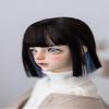 1/3 1/4 1/6 BJD Female Doll Wig Doll Hair Replace Short Hair for Movable Doll Action FigureJointed Doll DIY Toys (Black Blue)(1/3) view 2