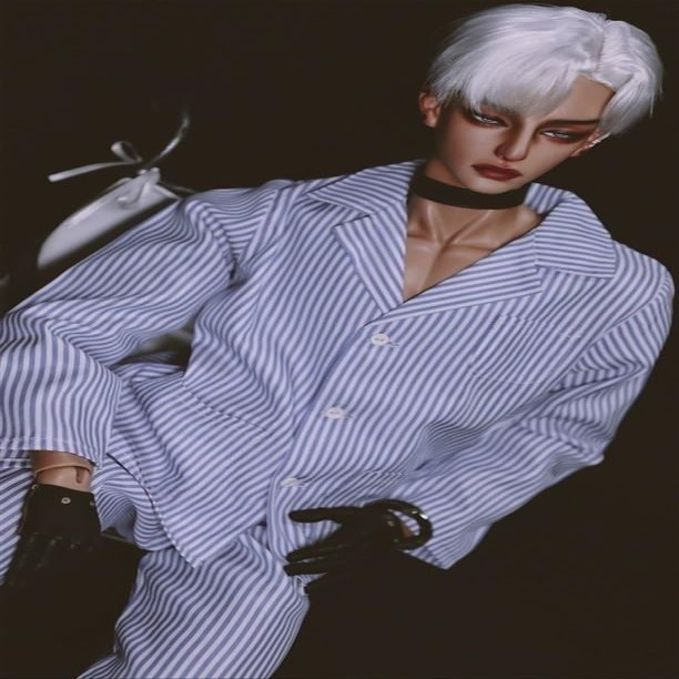 SssHam BJD Doll 1/3 1/4 Ball Jointed Doll Clothing Striped Uniform, Joints Dolls Miniatures Accessories (Clothes Only, Doll Not Included)(1/3)