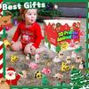 44pcs 3D Printed Animal Figurines Set Articulated Mini 3D Animals, Cute Animal Fidget Toys, 3D Printed Animals for Kids, Educational Interactive Play, Easter Basket Stuffers Christmas Home Dcor Gift view 2