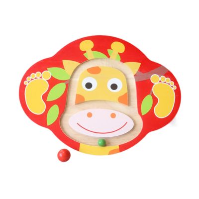 Menolana Kids Wobble Balance Board Toy Tool with Balls Multipurpose Equipment Core Training Wobble Board for Gym Workout Fitness Home, Giraffe