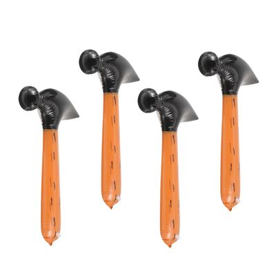 YARNOW 4Pcs Inflatable Hammer PVC Pool Party Props for Eye Catching Wood Grain Design for Beach and Luau Events Enhances Motor Skills and Hand Eye Coordination