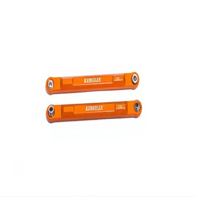 KEBEILEE CNC 7075Aluminum Upgrade Front Steering Toe Links for TRAXXAS JATO 1/8 88mm (Orange)