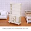 1/12 Furniture Miniature Wooden Cabinet Cupboard Bookcase w/Drawers Dollhouse view 4