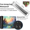for MTG Playmat with Zone, 24 x 14 inches for TCG Mat with Storage Bag and 6 Dice, Card Game Mat with Stitched Edges, for Commander Board Game Pad Desk Pad, Castle at Sunset Pattern view 4