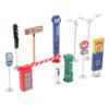 WHAMVOX 1Set Traffic Signs Playset for Realistic Road Signs Material Educational Traffic for Creative Play and Safety Awareness view 1