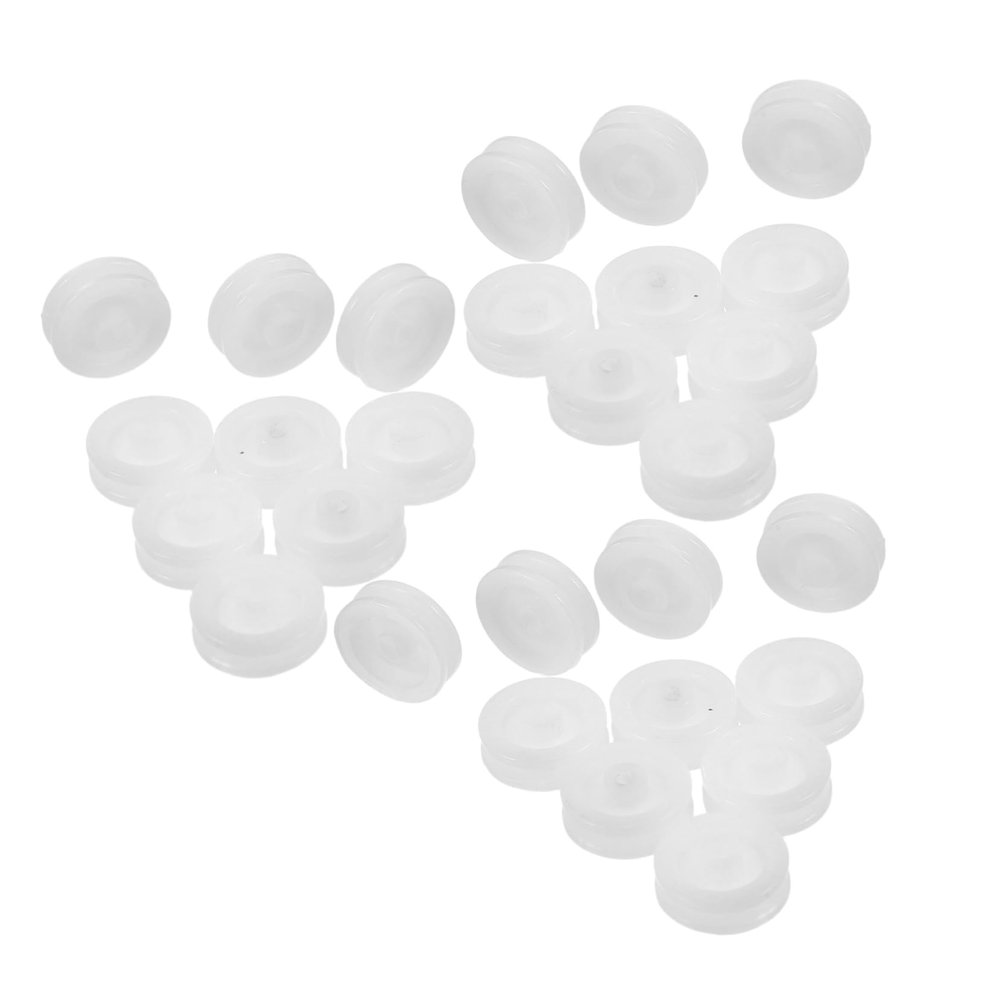 BESTOYARD 50pcs Plastic Pulley Wheel for Rope Replacement Plastic Gear for Robot Motor Educational Projects