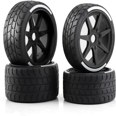4pcs Remote Control Tires 53/108 43/102mm 17mm Wheel Hex Replacement for ARMA 1/7 felony model GT Remote Control Car Upgrade Parts (Black)