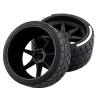 4pcs Remote Control Tires 53/108 43/102mm 17mm Wheel Hex Replacement for ARMA 1/7 felony model GT Remote Control Car Upgrade Parts (Black) view 2