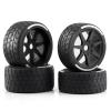4pcs Remote Control Tires 53/108 43/102mm 17mm Wheel Hex Replacement for ARMA 1/7 felony model GT Remote Control Car Upgrade Parts (Black) view 3