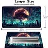 for MTG Playmat with Zone, 24 x 14 inches for TCG Mat with Storage Bag and 6 Dice, Card Game Mat with Stitched Edges, for Commander Board Game Pad Desk Pad, Tree of Life in The Tombstone Pattern view 3