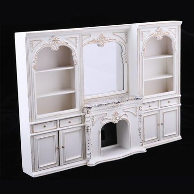 1:12 dollhouse miniatures Boutique European fireplace cabinet display cabinet