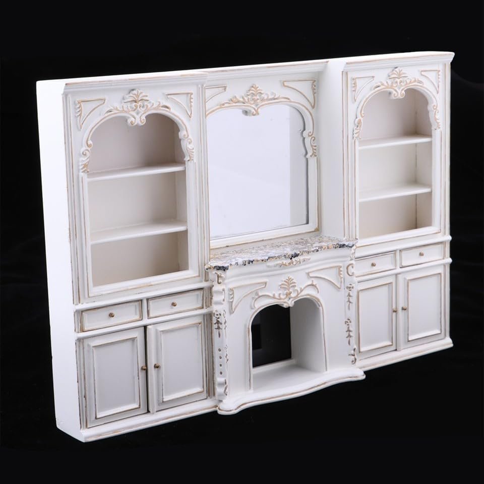 1:12 dollhouse miniatures Boutique European fireplace cabinet display cabinet