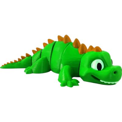 Articulated Cute Dinosaur  Playful Green Collectible  3D Printed in Canada