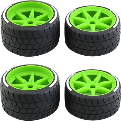 4pcs Remote Control Tires 53/108 43/102mm 17mm Wheel Hex Replacement for ARMA 1/7 felony model GT Remote Control Car Upgrade Parts (Green)
