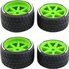 4pcs Remote Control Tires 53/108 43/102mm 17mm Wheel Hex Replacement for ARMA 1/7 felony model GT Remote Control Car Upgrade Parts (Green) view 1