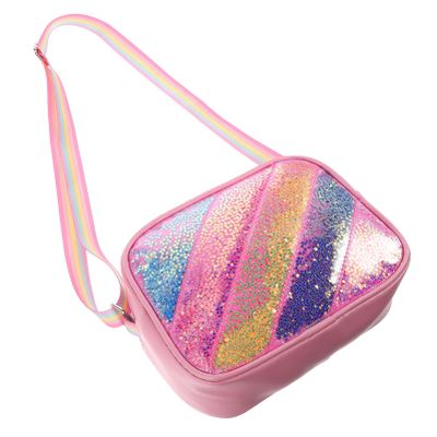 Beavorty Sequin Kids Purse: Little Girls Toddler Handbag Cute Crossbody Bag Princess Satchel Tote Adjustable Strap For Travel Mermaid Birthday Party Favor Shopping