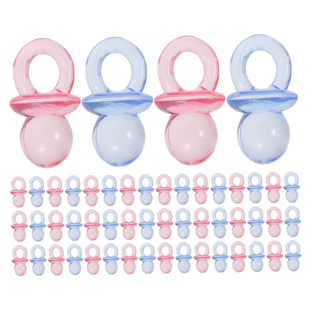 200pcs Mini Pacifiers: Baby Shower Party Acrylic Table Scatter Decorations Gender Reveal Supplies Cute Pacifiers Baby Shower Favors for Boys Girls