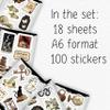 100Pcs Dark Academia Stickers for Water Bottle, Laptops - Dark Academia Gifts, Party Supplies & Decoration - Gothic, Witchy Stickers - Gift for Women & Men view 2