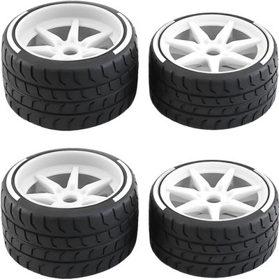 4pcs Remote Control Tires 53/108 43/102mm 17mm Wheel Hex Replacement for ARMA 1/7 felony model GT Remote Control Car Upgrade Parts (White)