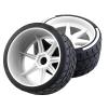 4pcs Remote Control Tires 53/108 43/102mm 17mm Wheel Hex Replacement for ARMA 1/7 felony model GT Remote Control Car Upgrade Parts (White) view 2