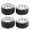 4pcs Remote Control Tires 53/108 43/102mm 17mm Wheel Hex Replacement for ARMA 1/7 felony model GT Remote Control Car Upgrade Parts (White) view 3