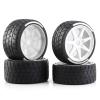 4pcs Remote Control Tires 53/108 43/102mm 17mm Wheel Hex Replacement for ARMA 1/7 felony model GT Remote Control Car Upgrade Parts (White) view 4