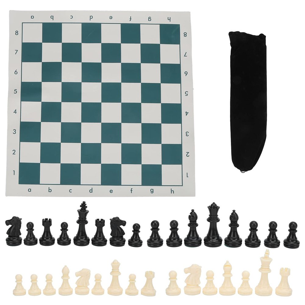 Chess Set, Portable Chess Game International Standard Game Set International Foldable Board Kit for Adults Indoor Outdoor
