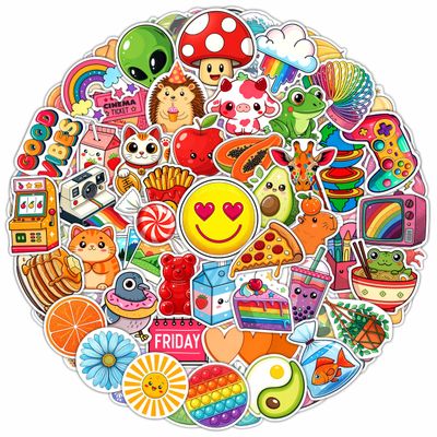 100PCS Kawaii Stickers Waterproof for Laptop - Cute Stickers for Water Bottle - Cute Decals, Party Favors
