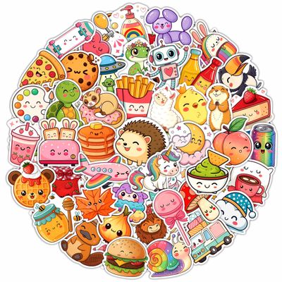 100PCS Kawaii Stickers for Laptop, Cute Stickers Vinyl for Watter Bottle  Cute Decals, Party Favors - Gifts for Men & Women