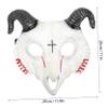 Abaodam Halloween Goat Skull Mask Lifelike Decorative Prop for Cosplay Costume Parties Easy to Wear Breathable Design for Masquerade Music Festivals view 2