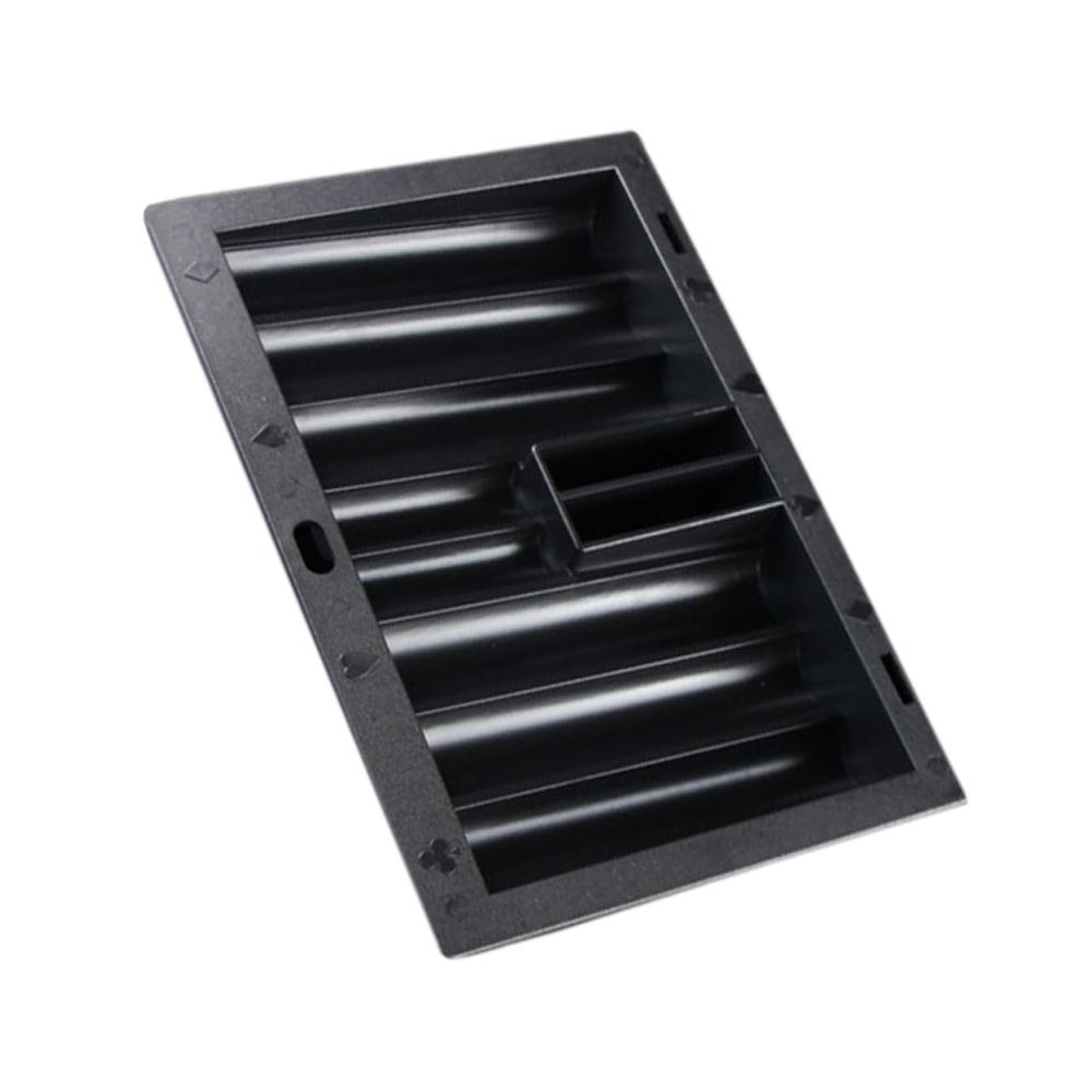 HONITANO Thick Plastic Poker Chips Tray Chip Storage Tray for Gaming Tables Space Saving Design for Easy Organization Poker Table Accessories for Enthusiasts
