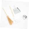 COSMEVIVI 1 Set Dollhouse Miniature Cleaning Kit with Mini Mop Dustpan and Broom Realistic and Tools for Mini House Decoration for Creative Play and Collectors view 2