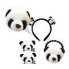 TOVINANNA 4Pcs Cute Panda Hair Accessories Includes Headband Hair Clips and Hair Rope for Parties Cosplay Birthdays and Festivals Durable and Lightweight Design view 3