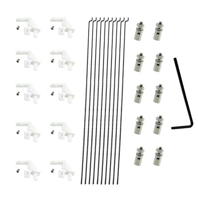 10PCS RC Airplane Nylon Control Horn with Clevis and Adjustable Pushrod Connector Linkage Stopper Z Style Steel Pushrod for RC Airplane Helicopter Boat DIY Model Aircraft Part (1.2x200mm Pushrod)