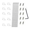 10PCS RC Airplane Nylon Control Horn with Clevis and Adjustable Pushrod Connector Linkage Stopper Z Style Steel Pushrod for RC Airplane Helicopter Boat DIY Model Aircraft Part (1.2x200mm Pushrod) view 1