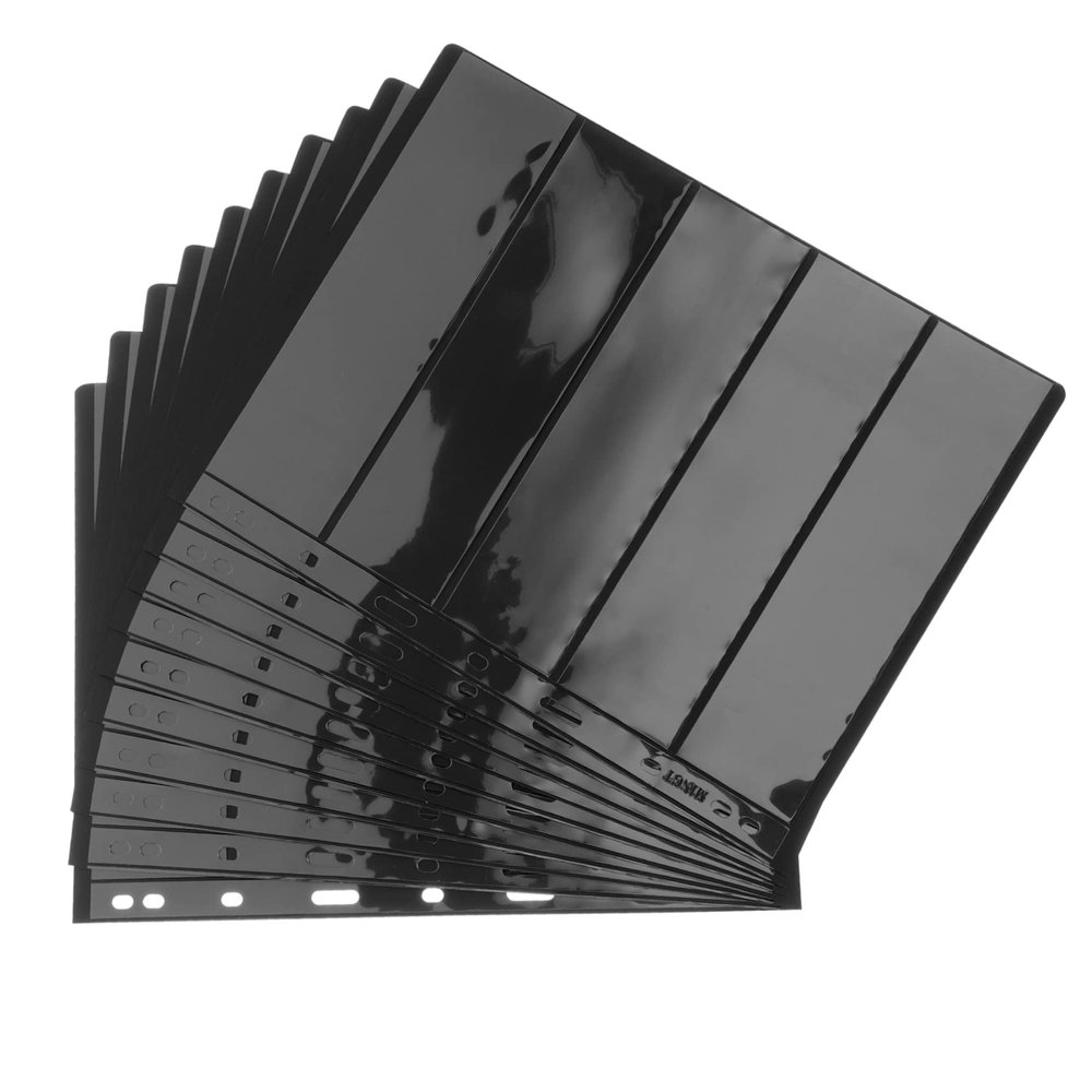 ABOOFAN 10pcs Stamp Album Pages Pet Material for Collection Card Savers Trading Graded Storage Scanned Stamp Holder