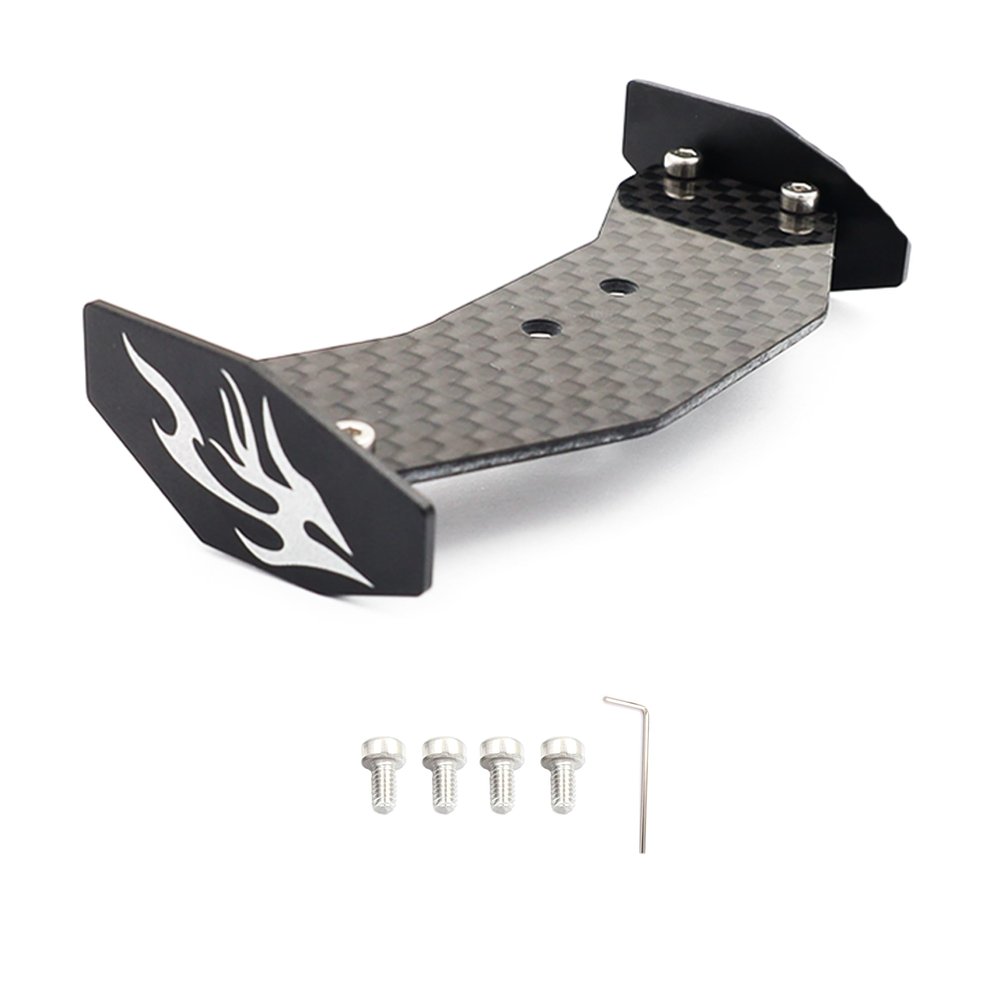 HOPLEX Carbon Fiber RC Tail Wing RC Rear Wing for Losi 1/24 Micro-B 2WD Buggy RC Car Upgrade Parts(Black)