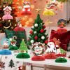 12 Pcs Christmas Party Decorations, Christmas Happy Birthday Decorations, Santa Claus Christmas Tree Table Honeycomb Centerpieces Decor Table for Party Supplies for Women Men Baby Shower Boys Girls view 2