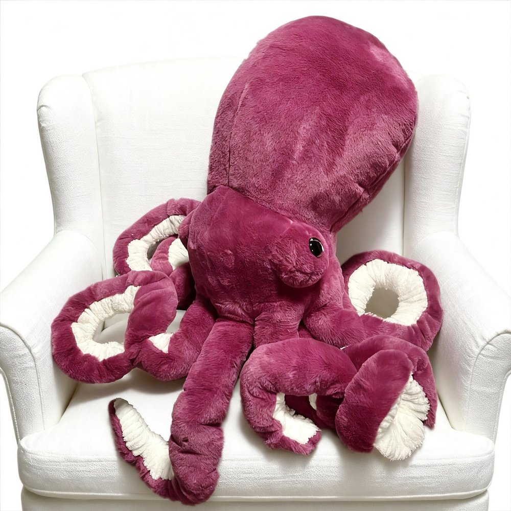 AIRROAD Giant Stuffed Animal Octopus (Red) 36 Inches Long,Super Soft Touch, Release The Pressure of Work and Life, for Kids and Adults.