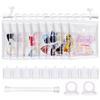 10 Pack Clear Doll Clothes Storage Bags with Hanging Rod & Hooks, Compatible with Labubu Clothes - PVC Transparent Organizer Set for Dolls, Space-Saving Wardrobe System view 1