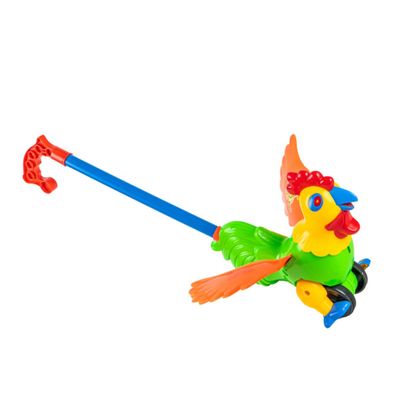 HOOTNEE Rooster Design Waddling Walker Boy Girl Pulling Toy Push and Pull Walker