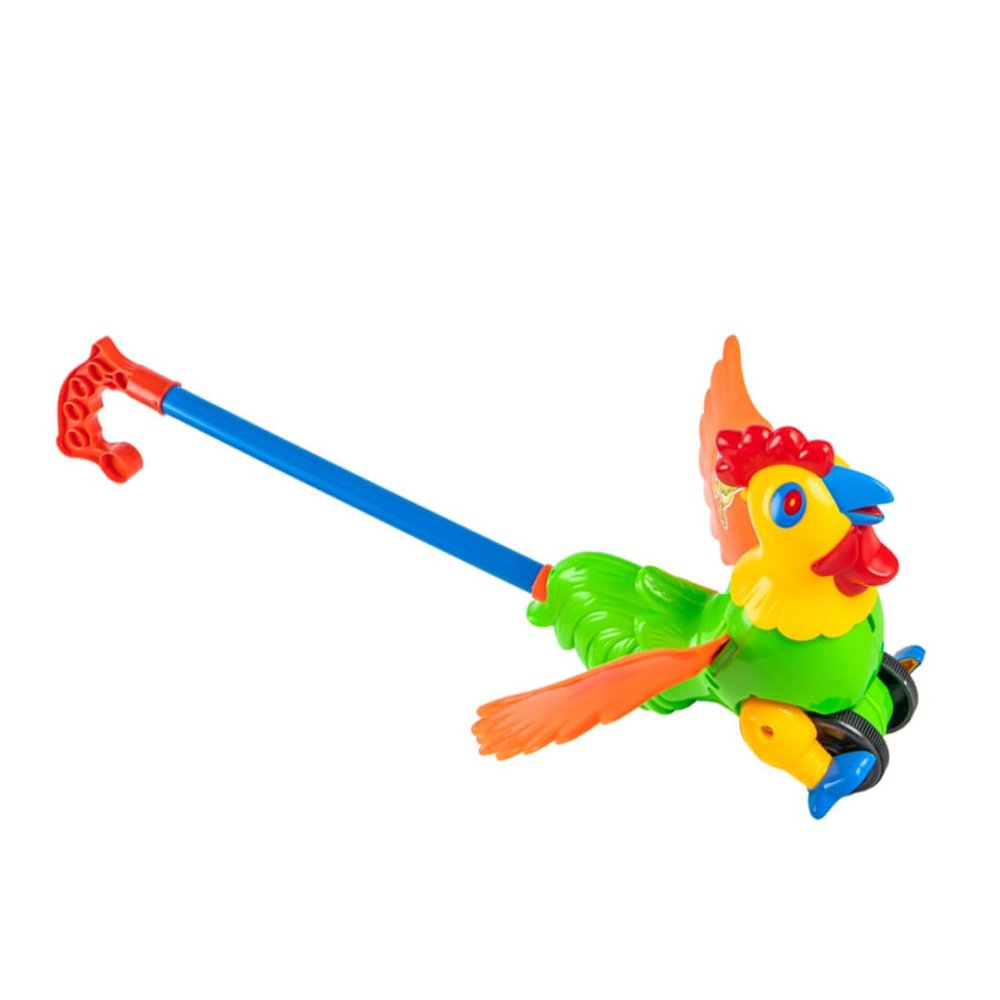 HOOTNEE Rooster Design Waddling Walker Boy Girl Pulling Toy Push and Pull Walker