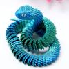 3D Printed snake Model,Flexible Realistic Articulated Animal Fidget Toys,Mystery Figurines Gifts for Easter,Executive Desk Funny Dcor and Festival Collectible,Easter Basket Stuffers (GB-qingshe) view 1