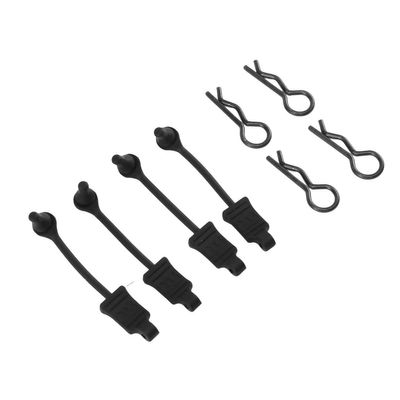A17I 4Pcs Rubber Body Clip Retainer Shell Fixed Buckle Lock AR390178 for 1/7 1/8 ARRMA Mojave Limitless Kraton RC Car