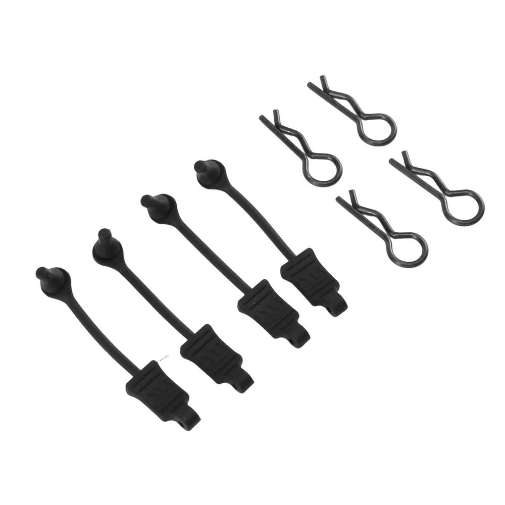 A17I 4Pcs Rubber Body Clip Retainer Shell Fixed Buckle Lock AR390178 for 1/7 1/8 ARRMA Mojave Limitless Kraton RC Car