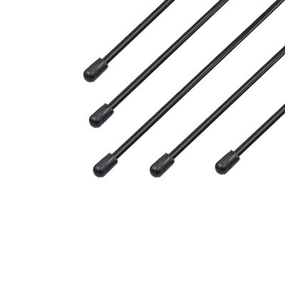 5PCS RC Toy Universal Plastic Antenna Pipe Tube Sleeve with Cap for RC Boat Ship Car Truck DIY Model Toy Building Parts (Black, 320mm Length)